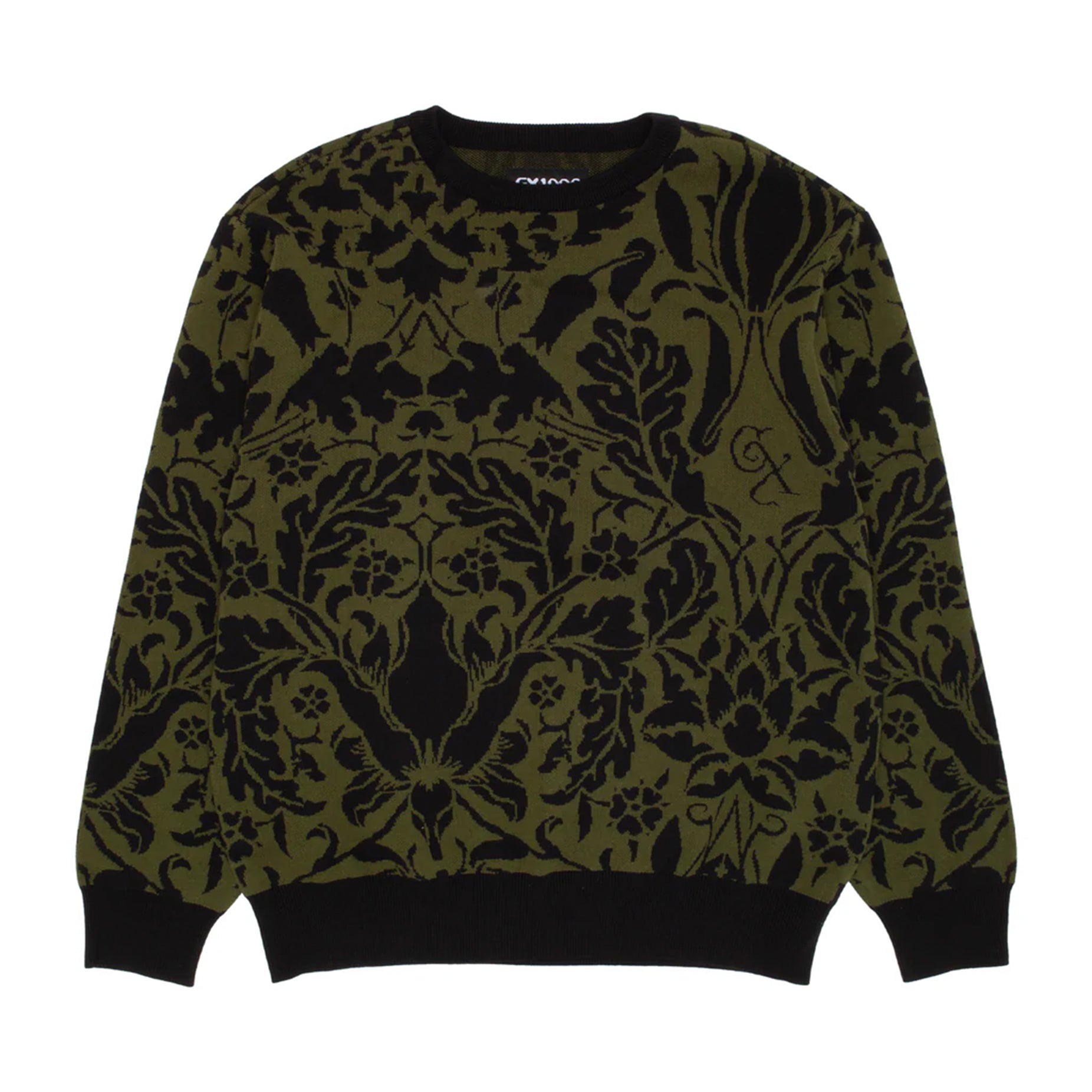 GX1000 JACQUARD CREWNECK BLACK 【公式通販】