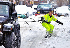 Snowboarding New York City