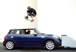 Tony Hawk Jumps a Moving Car