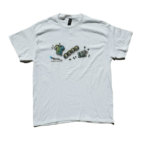Boardworld Benfy In Stock Airbrushed 1/1 T-Shirt - White