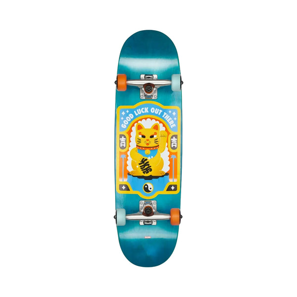 Globe Kids Wide Mid 8.25" Youth Complete Skateboard - Maneki Neko