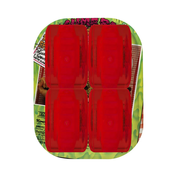 Santa Cruz Slime Balls Light Ups Cafe 60mm 78A Skateboard Wheels - Red