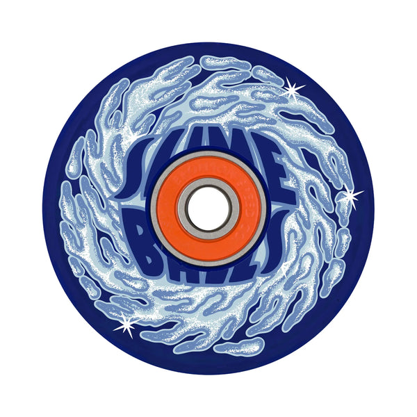 Santa Cruz Slime Balls Light Ups 66mm 78A Skateboard Wheels - Ice Blue