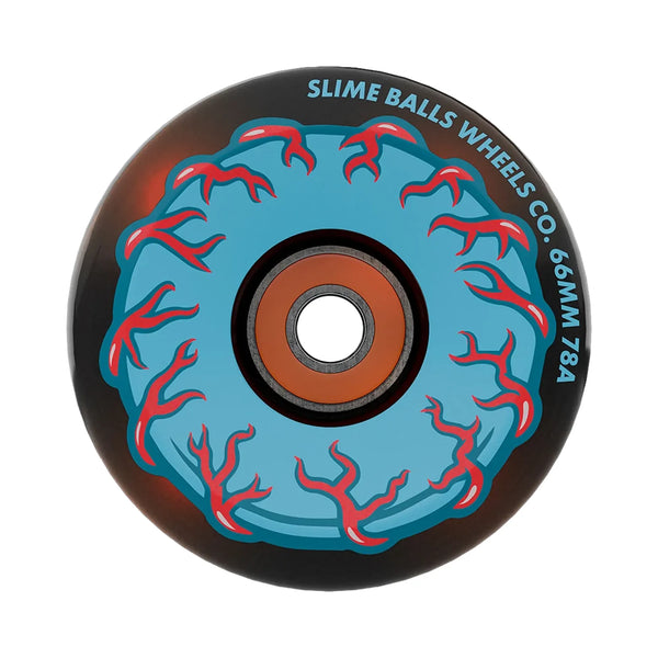 Santa Cruz Slime Balls Light Ups 66mm 78A Skateboard Wheels - Prayer Candle