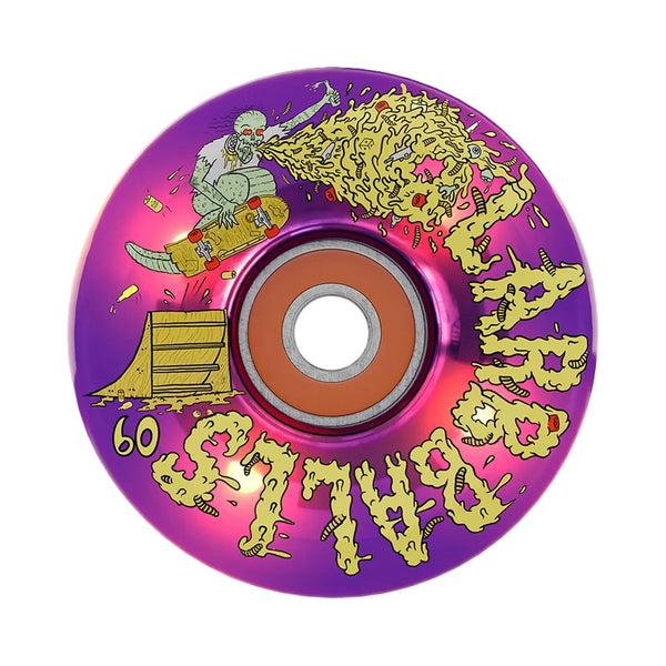 Santa Cruz Slime Balls Light Ups 60mm 78A Skateboard Wheels - Hitz