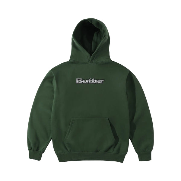 Butter Alloy Logo Pullover Hoodie - Bottle Green