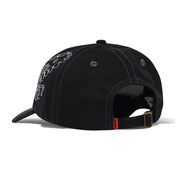 Butter Scorpion 6 Panel Hat  - Black