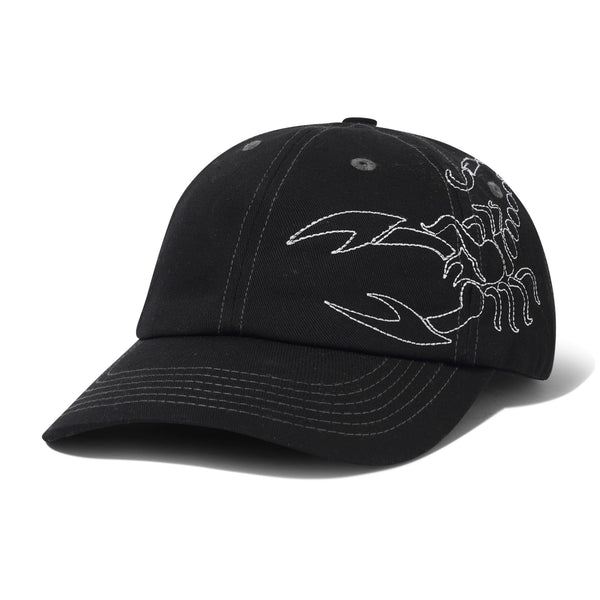 Butter Scorpion 6 Panel Hat  - Black