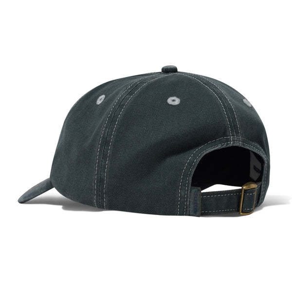 Butter Rounded Logo 6 Panel Hat  - Washed Black