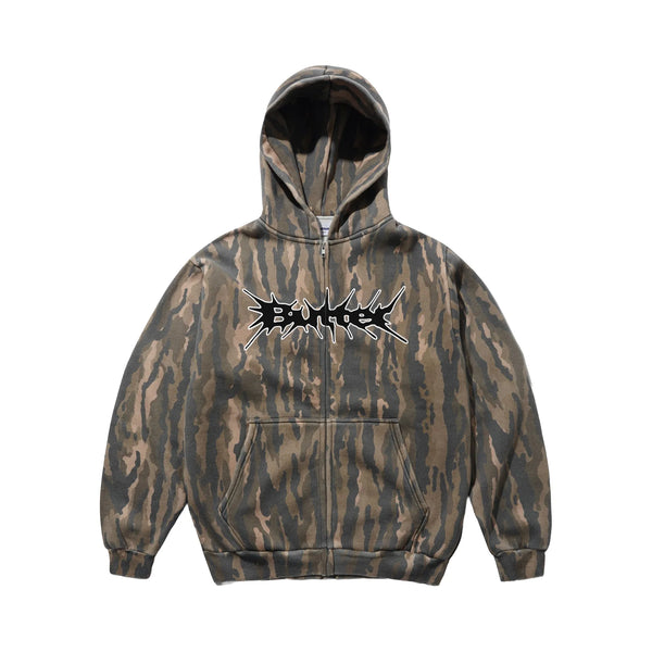 Butter Nail Logo Zip-Thru Hoodie - Frog Camo