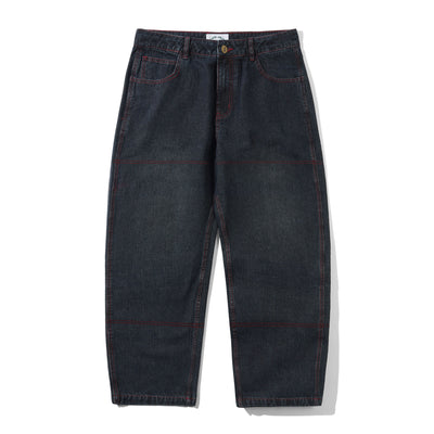 Cash Only Aleka Denim Jeans- Washed Streaky Denim