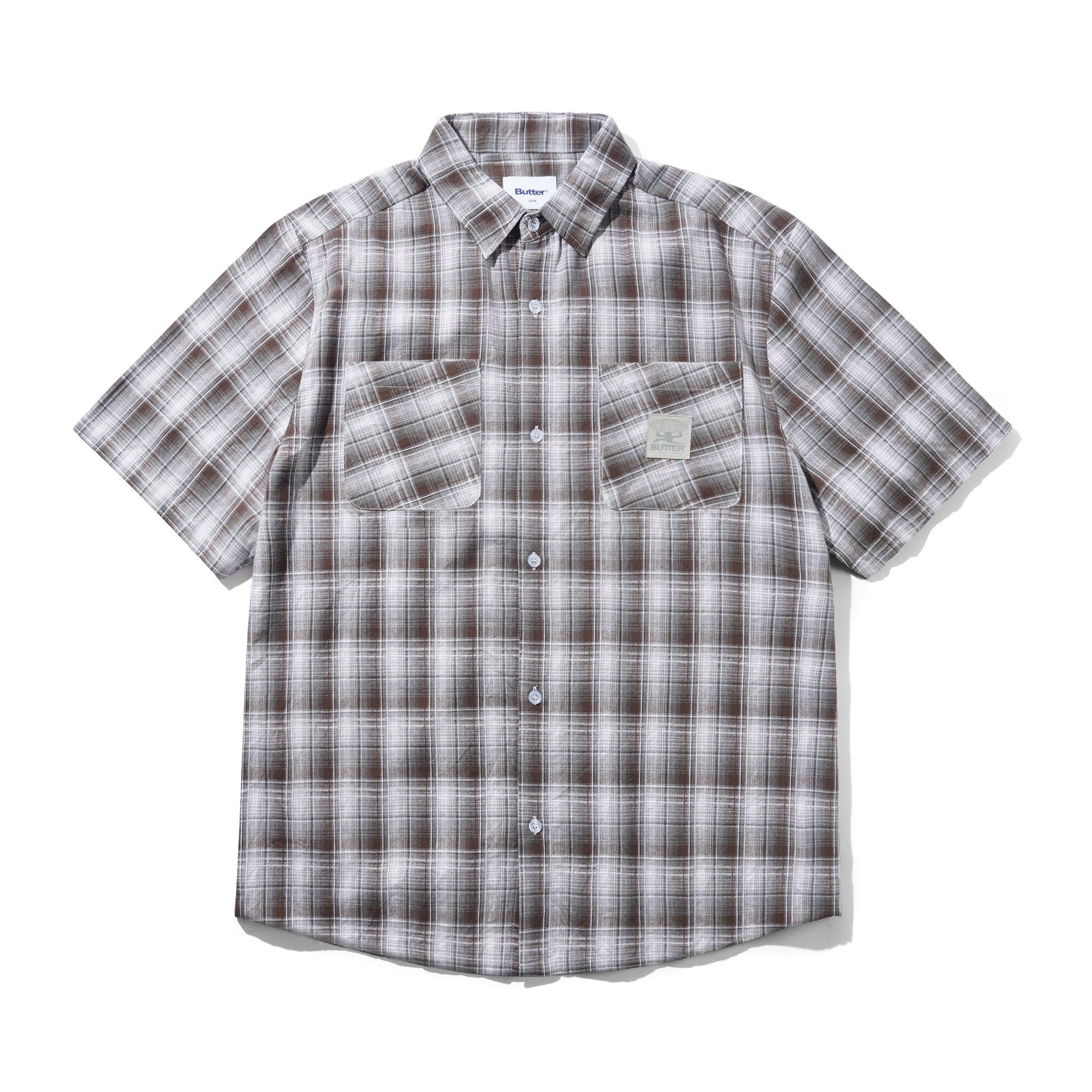 Butter Equipment Short Sleeve Shirt - Brown
