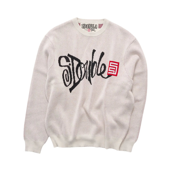 S/Double Brush Knit Sweater - Natural