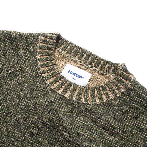 Butter Textured Knit Sweater - Army
