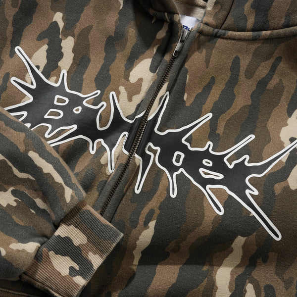 Butter Nail Logo Zip-Thru Hoodie - Frog Camo