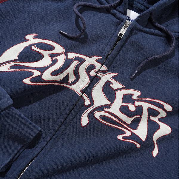 Butter Drummer Zip-Thru Hoodie - Washed Navy