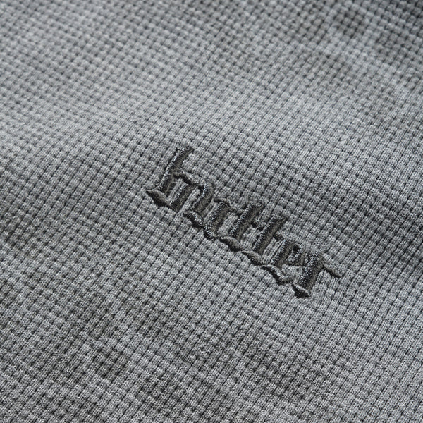 Butter Faded Waffle Zip-Thru Hoodie - Washed Grey