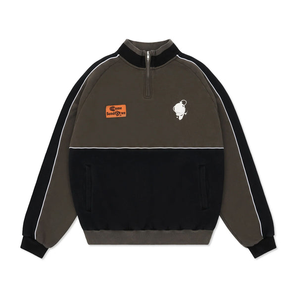 Come Sundown Destruction Quarter-Zip Fleece - Charcoal/Black