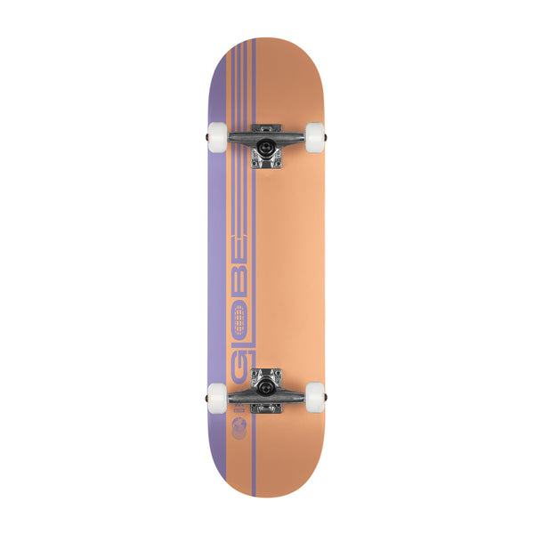 Globe G0 Strype Hard 7.75" Complete Skateboard - Dusty Orange/Lavender