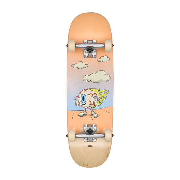 Globe Kids Wide Mini 7.9" Youth Complete Skateboard - Flaming Eye