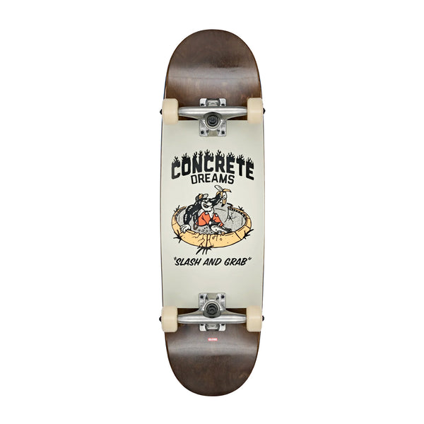 Globe Kids Softie Mid 8.25" Youth Complete Skateboard - Dark Maple/Concrete Dreams