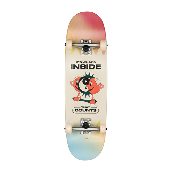 Globe Kids Wide Mid 8.25" Youth Complete Skateboard - Inner Balance