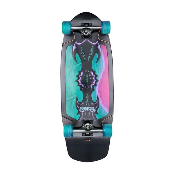 Globe Talon 10.5" Cruiser Skateboard - Black/Blue/Green