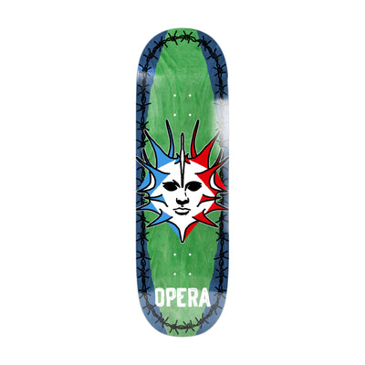Opera Fatties Torn Spike 10.0" Skateboard Deck - Blue/Green