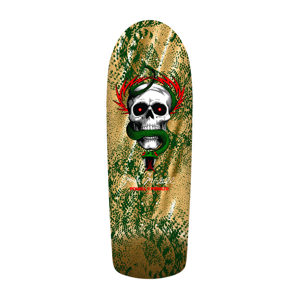 Powell-Peralta OG McGill Skull & Snake 10.0" Skateboard Deck - Green/Gold Foil