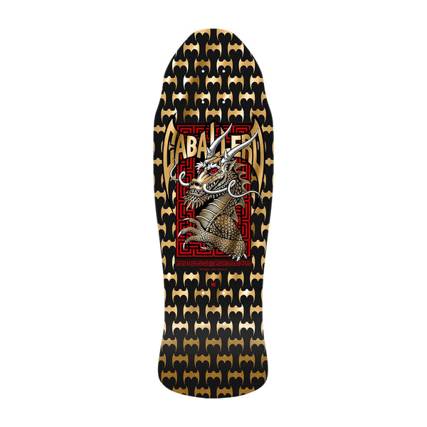 Powell-Peralta Caballero Street Dragon 9.6" Skateboard Deck - Black/Gold Foil