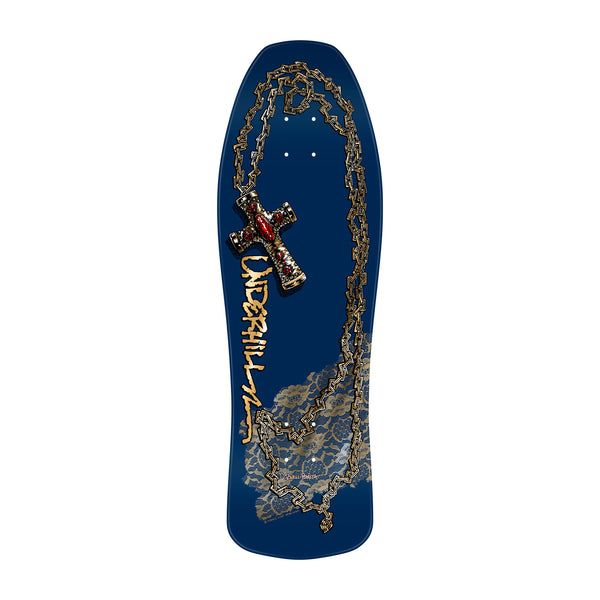 Powell-Peralta Underhill Cross 9.9" Skateboard Deck - Navy/Gold Foil
