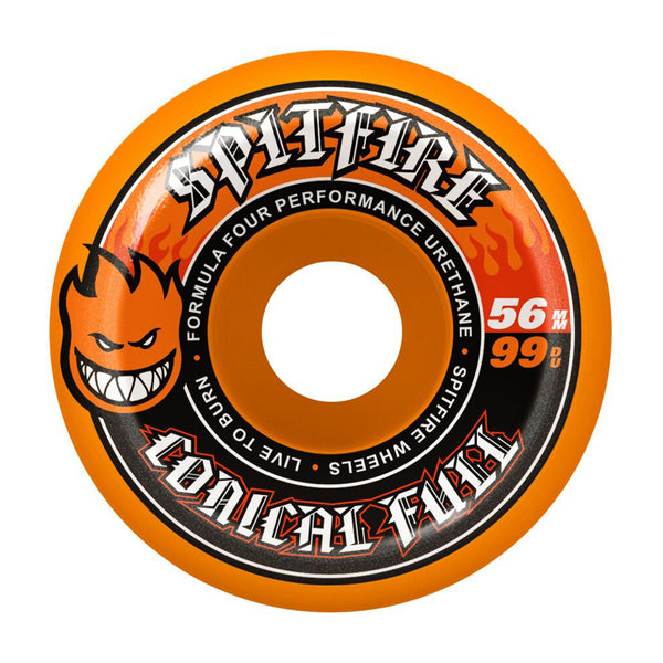 Spitfire Conical Full Formula Four 56mm 99D Skateboard Wheels - Orange