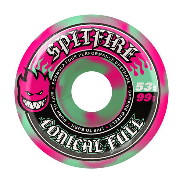 Spitfire Conical Full Formula Four 53mm 99D Skateboard Wheels - Pink
