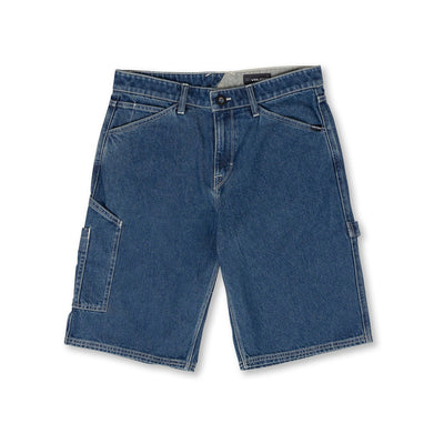 Volcom Laboured Denim Utility Shorts - Indigo Ridge Wash
