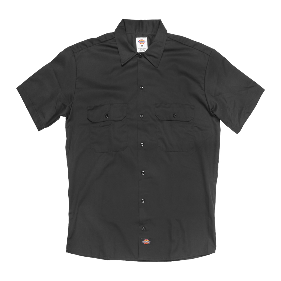 Dickies Short Sleeve Work Shirt - Black | BOARDWORLD Store