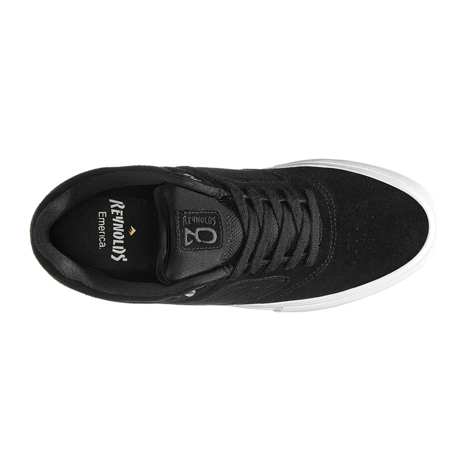 Emerica Reynolds 3 G6 Vulc Skate Shoe - Black / White / Gold ...